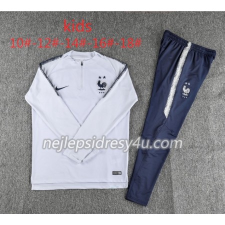 Francie 2 Stars Dětské Tréninkový Mikina Soupravy Bílá 2018